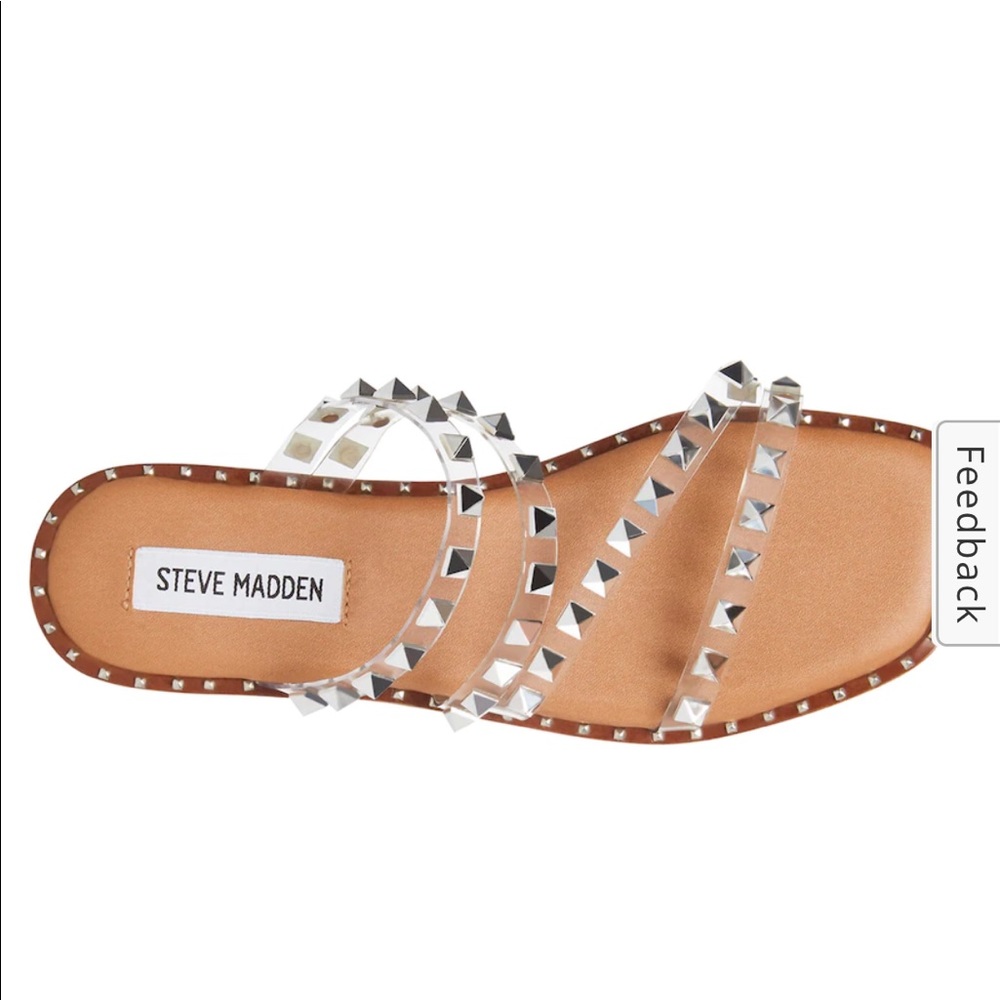 Steve Madden Skyler clear studded sandals brand new!